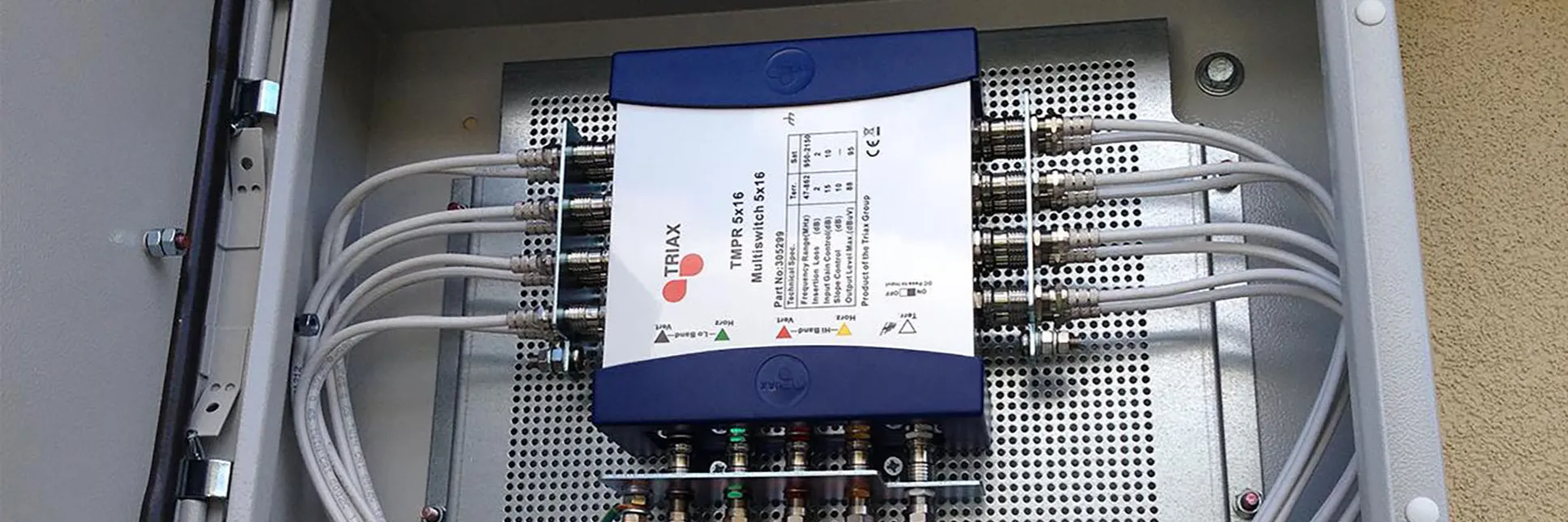 Commercial TV system installation